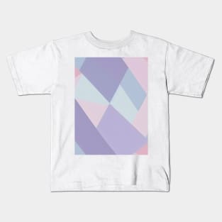 Abstract Geometric Pattern, purple and pink pastel Kids T-Shirt